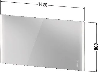 Зеркало Duravit XVIU XV70460B1B1 с подсветкой 142 см Шампань матовый Зеркало Duravit XVIU XV70460B1B1 с подсветкой 142 см Шампань матовый
