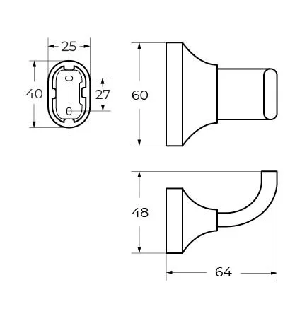 Крючок Art&Max Ovale AM-E-4086 Крючок Art&Max Ovale AM-E-4086