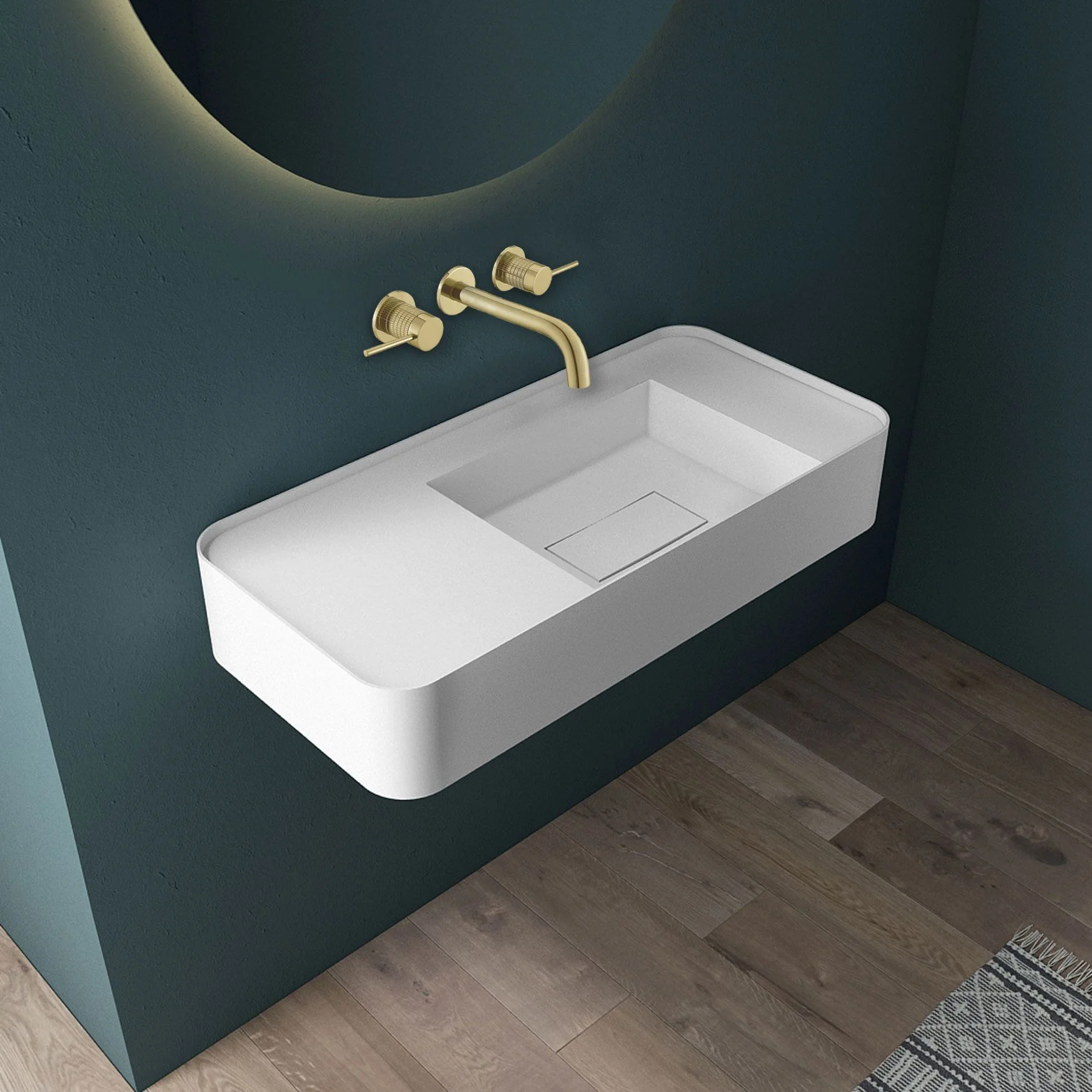 Смеситель для раковины Vincea Groove VBFW-4G1BG4 встраиваемый, брашированное золото Смеситель для раковины Vincea Groove VBFW-4G1BG4 встраиваемый, брашированное золото