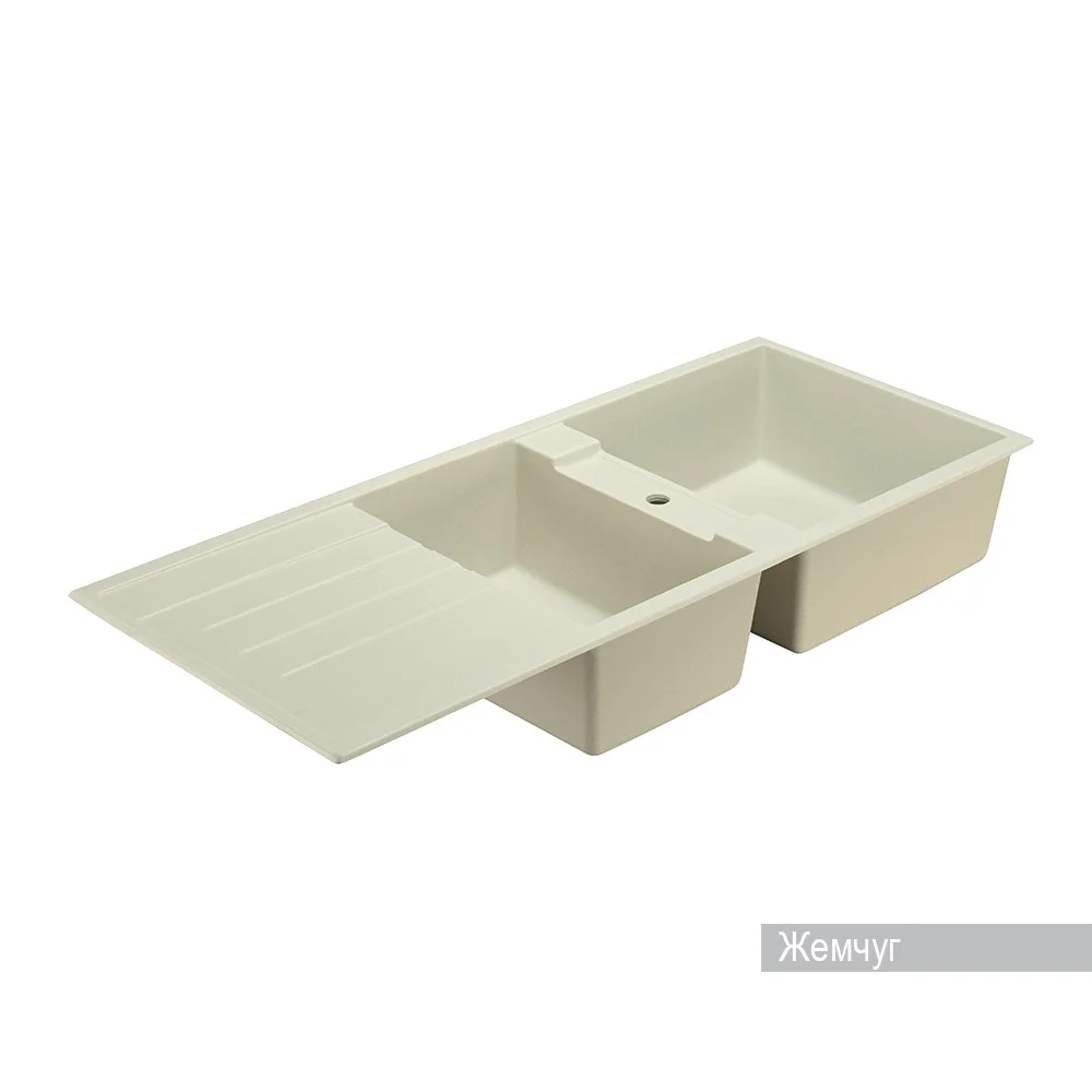 Кухонная мойка Aquaton Торина 1A712032TR240 из литого мрамора, прямоугольная, с крылом и дополнитель Кухонная мойка Aquaton Торина 1A712032TR240 из литого мрамора, прямоугольная, с крылом и дополнитель