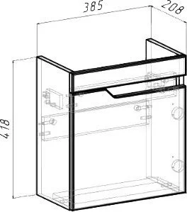 Комплект мебели DIWO Воронеж 50 подвесная, ореховый дубослив, с сифоном 579746 Комплект мебели DIWO Воронеж 50 подвесная, ореховый дубослив, с сифоном 579746