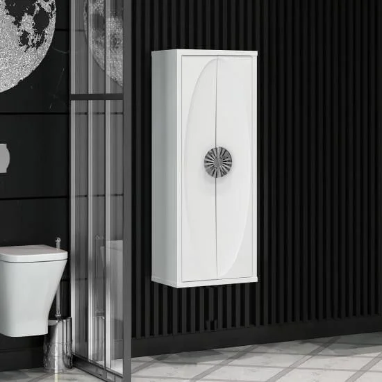 Шкаф-пенал Opadiris Ибица, подвесной, белый/хром, вар.2 00-00007284 Шкаф-пенал Opadiris Ибица, подвесной, белый/хром, вар.2 00-00007284