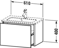 Тумба под раковину Duravit XSquare XS406504040 подвесная 61 см черный глянцевый Тумба под раковину Duravit XSquare XS406504040 подвесная 61 см черный глянцевый