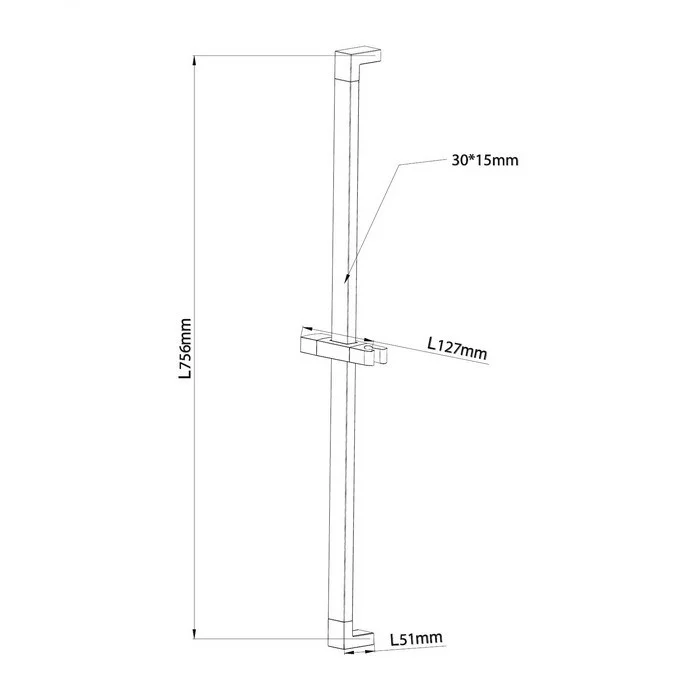 Душевая штанга OMNIRES DR08CR хром Душевая штанга OMNIRES DR08CR хром