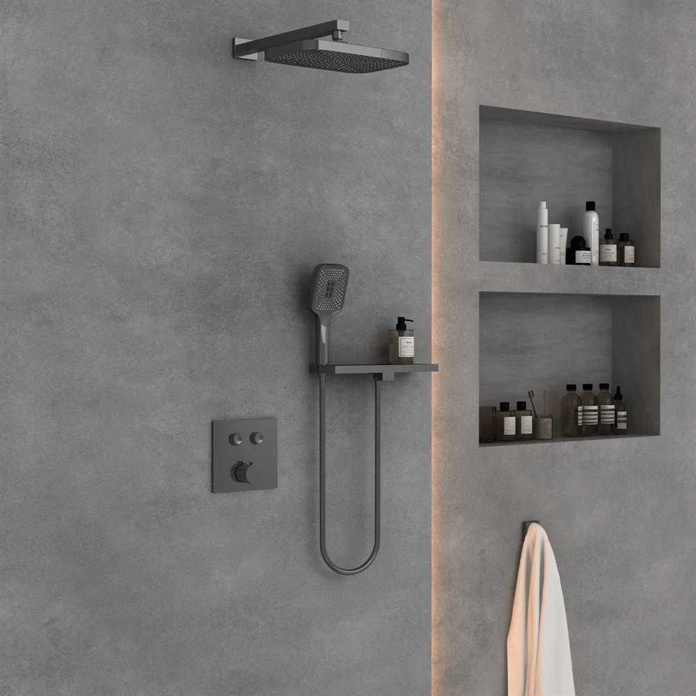 Душевая система Vincea VSFW-4211RGM встраиваемая, 2 режима, вороненая сталь Душевая система Vincea VSFW-4211RGM встраиваемая, 2 режима, вороненая сталь