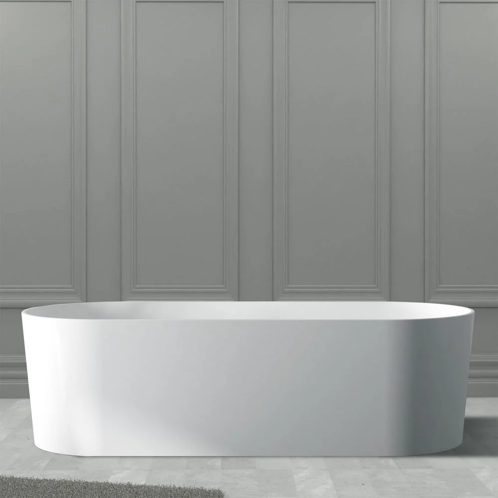 Ванна отдельностоящая ABBER AS9614 180x75 универсальная, белая матовая, искусственный камень Ванна отдельностоящая ABBER AS9614 180x75 универсальная, белая матовая, искусственный камень