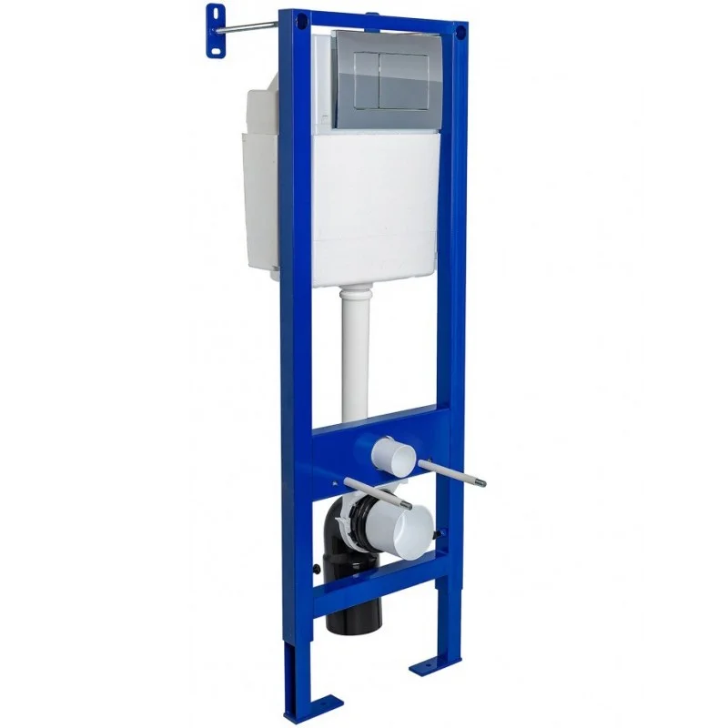 Инсталляция для унитаза BERGES АТОМ 410 с клавишей смыва 040331 хром Инсталляция для унитаза BERGES АТОМ 410 с клавишей смыва 040331 хром