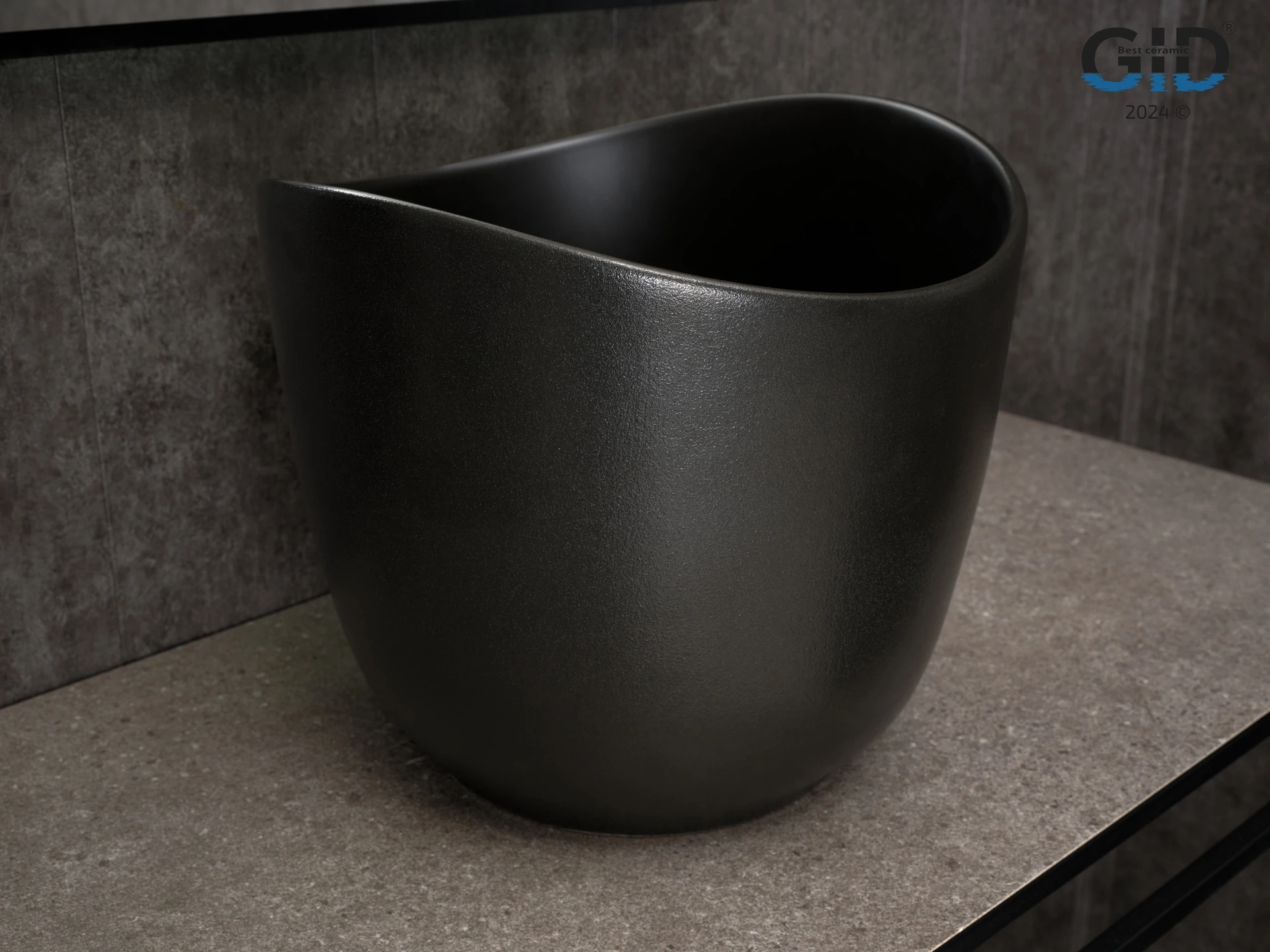 Раковина Gid N9303bg 53378 накладная черная графит 36x36x32 Раковина Gid N9303bg 53378 накладная черная графит 36x36x32