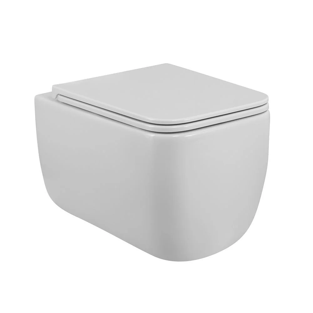 Унитаз подвесной BelBagno LUCE BB076CH-TOR/SC безободковый c сиденьем Унитаз подвесной BelBagno LUCE BB076CH-TOR/SC безободковый c сиденьем