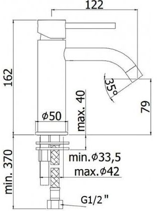 Смеситель для раковины Paffoni Light LIG071NKNSP никель черный, брашированный Смеситель для раковины Paffoni Light LIG071NKNSP никель черный, брашированный