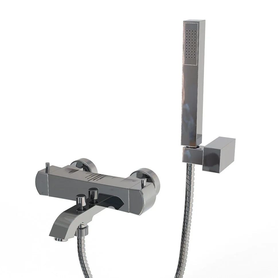 Смеситель для ванны Paini Lady 89CR105THKM с термостатом и аксессуаром Смеситель для ванны Paini Lady 89CR105THKM с термостатом и аксессуаром