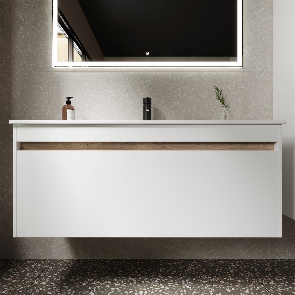 Детальная картинка товара «тумба под раковину sancos smart sm120-1w белый»