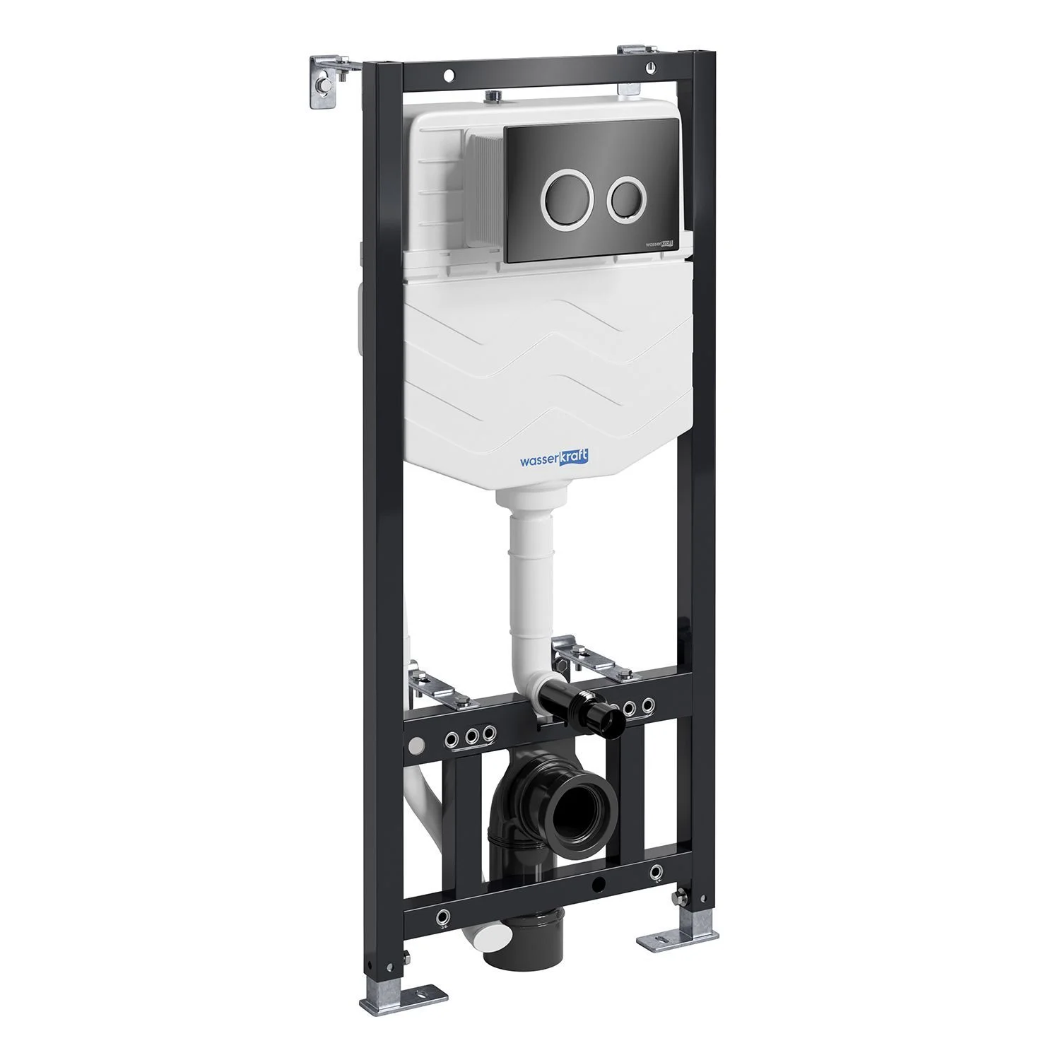 Инсталляция для унитаза WasserKRAFT Aller 10TLT.010.ME.PB01 с клавишей смыва черный Инсталляция для унитаза WasserKRAFT Aller 10TLT.010.ME.PB01 с клавишей смыва черный