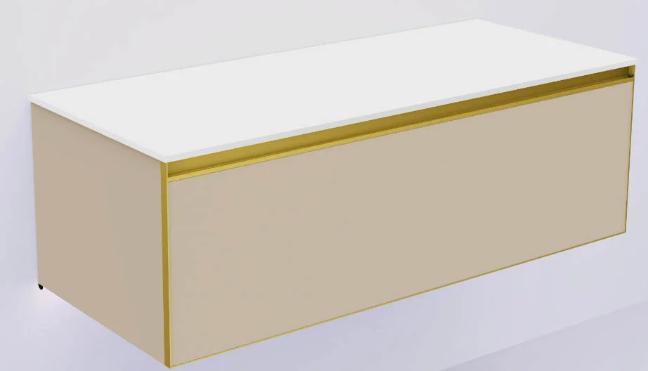 Тумба под раковину Armadi Art QUATRO 790-M1-120-D-MG-LED 120 см тумба DAPHNE профиль MATT GOLD Тумба под раковину Armadi Art QUATRO 790-M1-120-D-MG-LED 120 см тумба DAPHNE профиль MATT GOLD