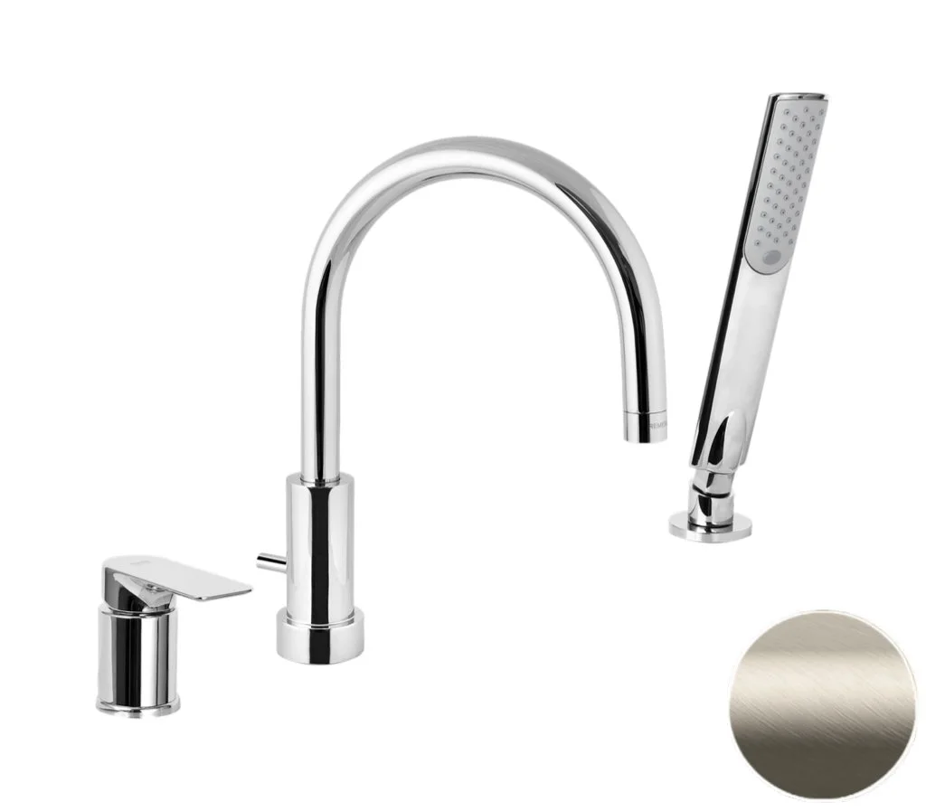 Смеситель на борт ванны Remer Infinity I07XV, сталь Смеситель на борт ванны Remer Infinity I07XV, сталь