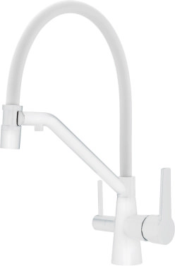 Смеситель для кухни Raglo R80.62.08 с гибким изливом с подключением к фильтру, белый Смеситель для кухни Raglo R80.62.08 с гибким изливом с подключением к фильтру, белый