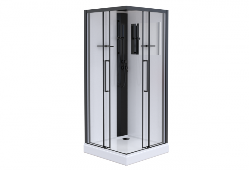Детальная картинка товара «душевая кабина esbano muse (eskm90ckr) esm-90ckr 90x90x215»