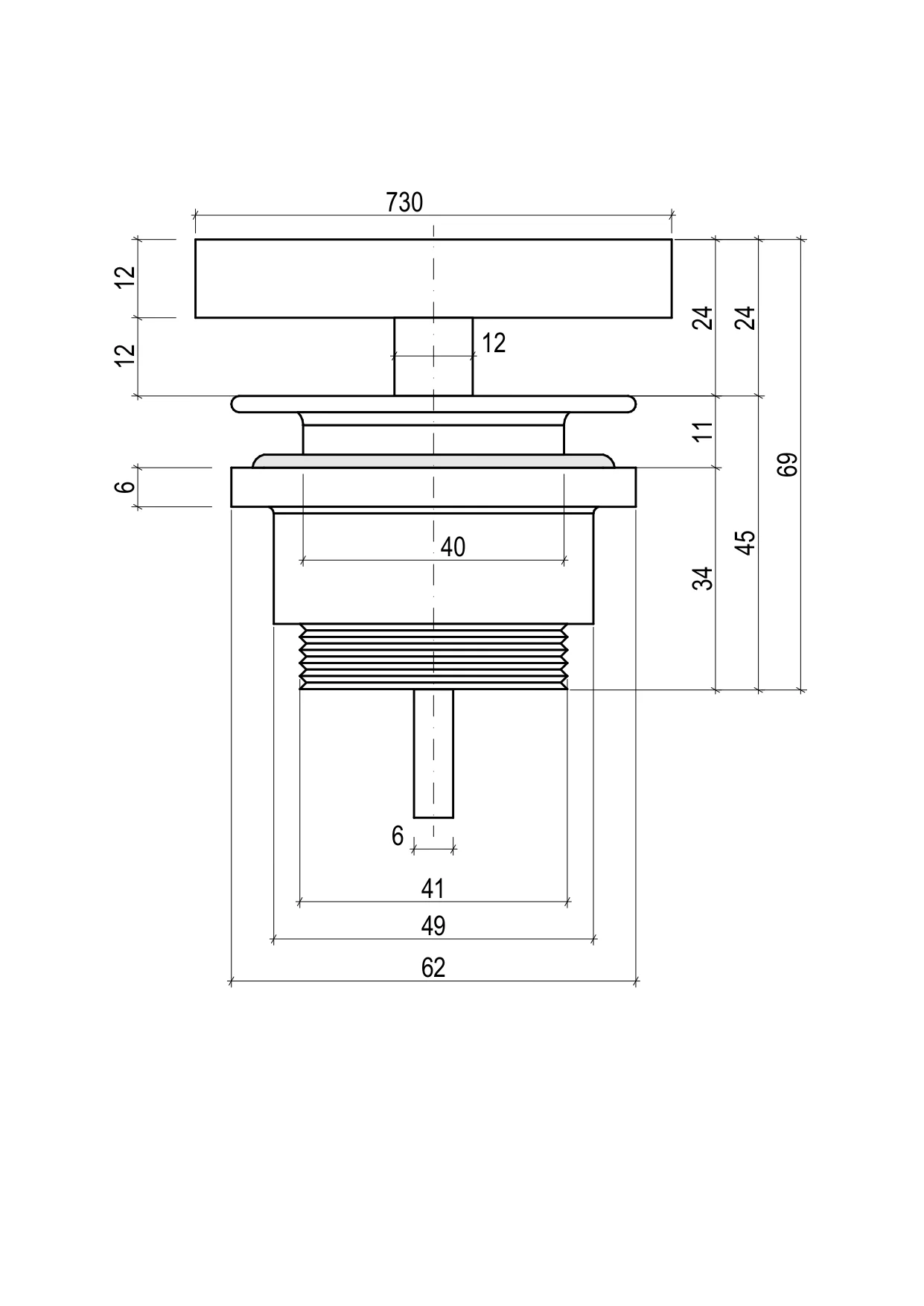 Донный клапан Salini D 604 для моделей ALDA 01, ALDA WALL 01-03 MAREA 01 - 11, LUCE, MONA 166302MF Донный клапан Salini D 604 для моделей ALDA 01, ALDA WALL 01-03 MAREA 01 - 11, LUCE, MONA 166302MF