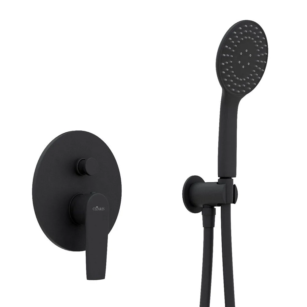 Душевая система CEZARES NAUTIC-DSIP-NOP встраиваемая, верхний душ 25 см, металл, черный матовый Душевая система CEZARES NAUTIC-DSIP-NOP встраиваемая, верхний душ 25 см, металл, черный матовый