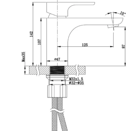 Смеситель для раковины ArtDecco Celeste ACL014LSF никель Смеситель для раковины ArtDecco Celeste ACL014LSF никель