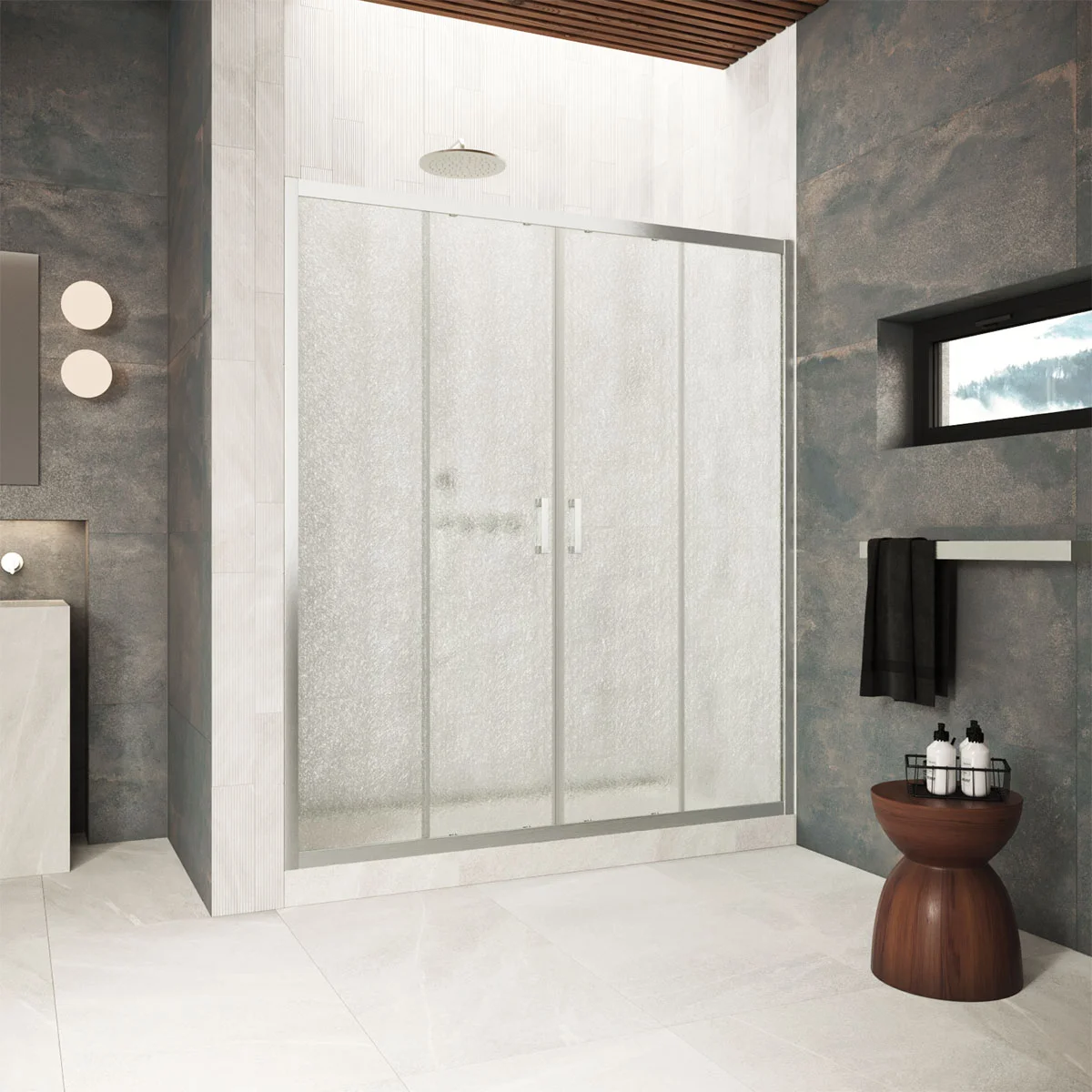 Душевая дверь Vegas-glass Z2P Protec 205 04 02 2050 мм, профиль никель, стекло шиншилла Душевая дверь Vegas-glass Z2P Protec 205 04 02 2050 мм, профиль никель, стекло шиншилла