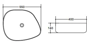 Раковина BelBagno BB1435 55 см накладная Раковина BelBagno BB1435 55 см накладная