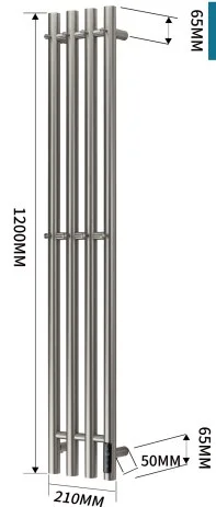 Полотенцесушитель электрический Teso Azaro Stick 12SY4MG 1200x180 золото матовое Полотенцесушитель электрический Teso Azaro Stick 12SY4MG 1200x180 золото матовое