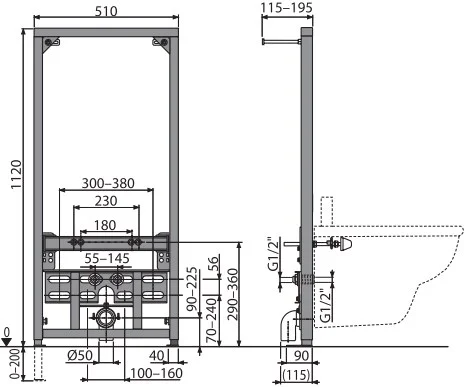 Комплект биде подвесное STWORKI Ноттвиль K3106-2605 + Система инсталляции для биде AlcaPlast A105 /1 561133 Комплект биде подвесное STWORKI Ноттвиль K3106-2605 + Система инсталляции для биде AlcaPlast A105 /1 561133