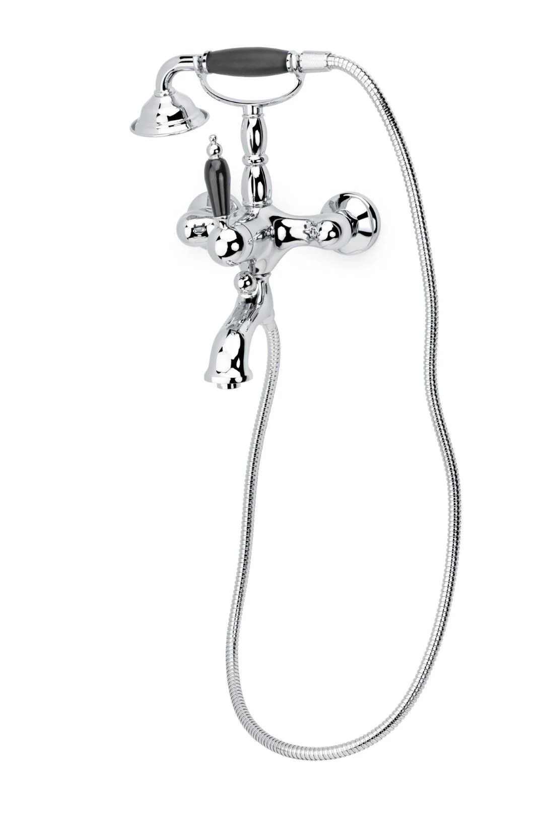 Смеситель для ванны Boheme TRADIZIONALE CHROMO с черной керамикой 263-BLC хром Смеситель для ванны Boheme TRADIZIONALE CHROMO с черной керамикой 263-BLC хром