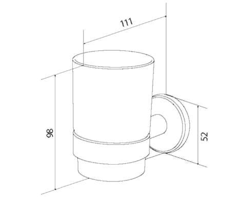Стакан Am.Pm Sense A7534300 с держателем Стакан Am.Pm Sense A7534300 с держателем