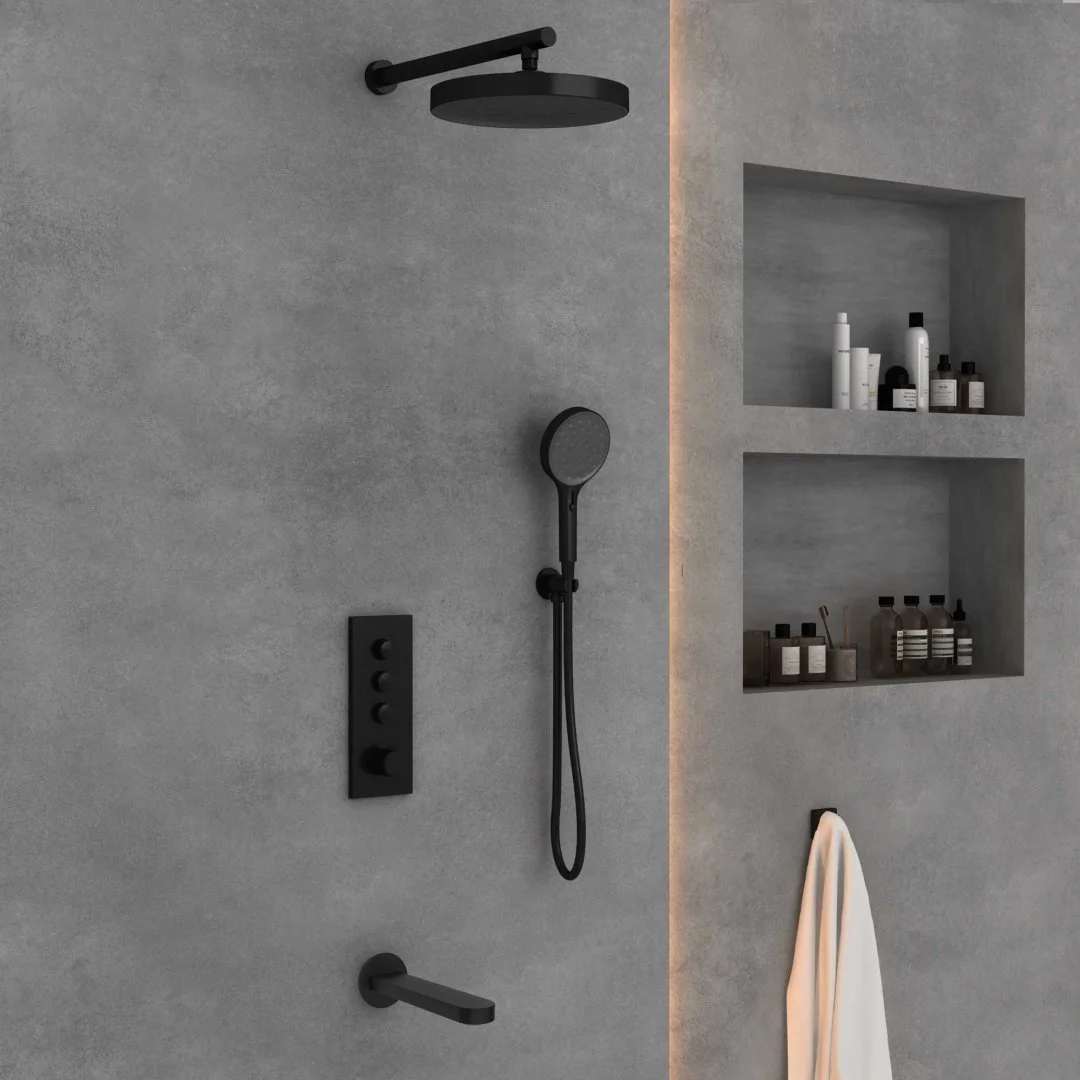 Душевая система Vincea Inspire VSFW-433TI5MB встраиваемая, черный Душевая система Vincea Inspire VSFW-433TI5MB встраиваемая, черный