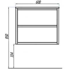 Тумба с раковиной Aquaton Римини 60 (1A1777K0RN950) черная Тумба с раковиной Aquaton Римини 60 (1A1777K0RN950) черная