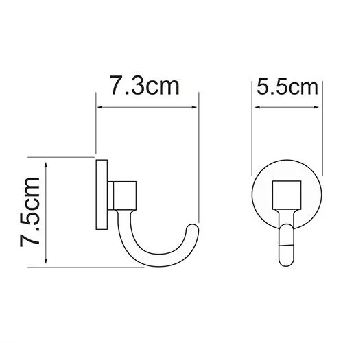 Крючок WasserKRAFT Rhein K-6223 хром Крючок WasserKRAFT Rhein K-6223 хром
