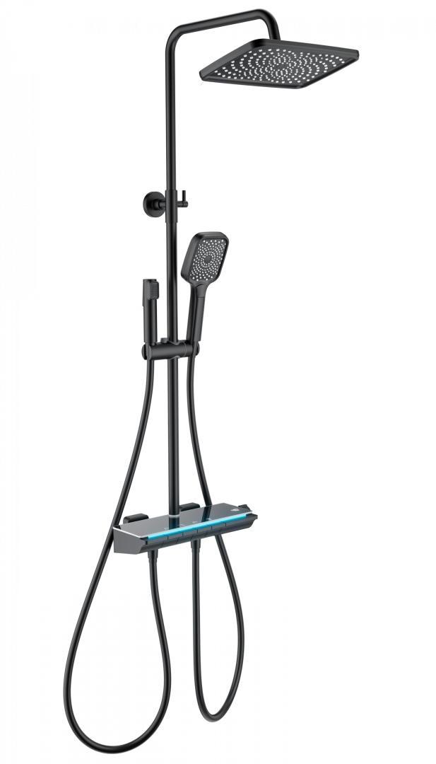 Душевая система Wonzon & Woghand с термостатом, черный матовый (WW-B4174-MB) Душевая система Wonzon & Woghand с термостатом, черный матовый (WW-B4174-MB)
