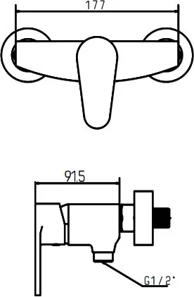 Смеситель для душа Kaiser Guss 68077 Смеситель для душа Kaiser Guss 68077