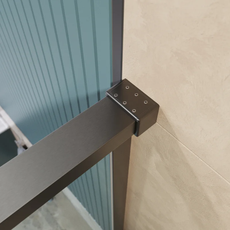 Душевой уголок BelBagno SOFT_CLOSE-1-AH-1-120/100-C-GM 120x100 см, профиль оружейная сталь, стекло прозрачное — Изображение 4