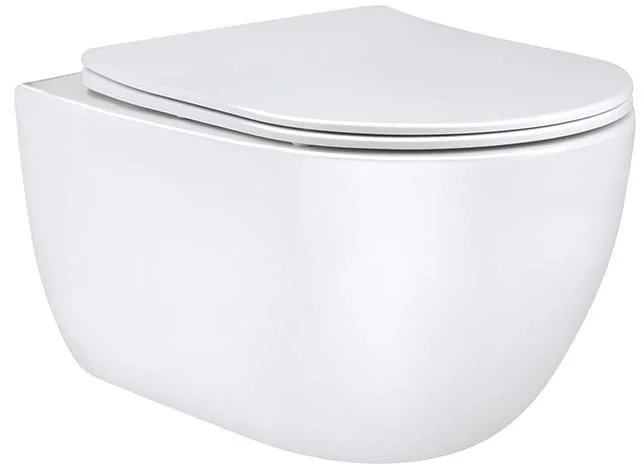 Унитаз подвесной Vincea Evo VT1-34 безободковый, белый, ультратонкое soft-close сиденье Унитаз подвесной Vincea Evo VT1-34 безободковый, белый, ультратонкое soft-close сиденье