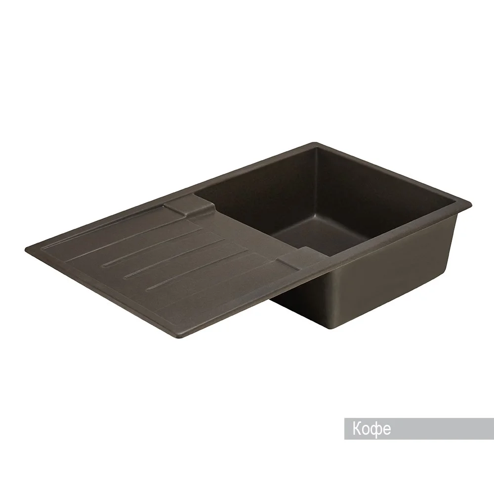 Кухонная мойка Aquaton Верона 1A710032VR280 из литого мрамора, прямоугольная, с крылом кофе Кухонная мойка Aquaton Верона 1A710032VR280 из литого мрамора, прямоугольная, с крылом кофе