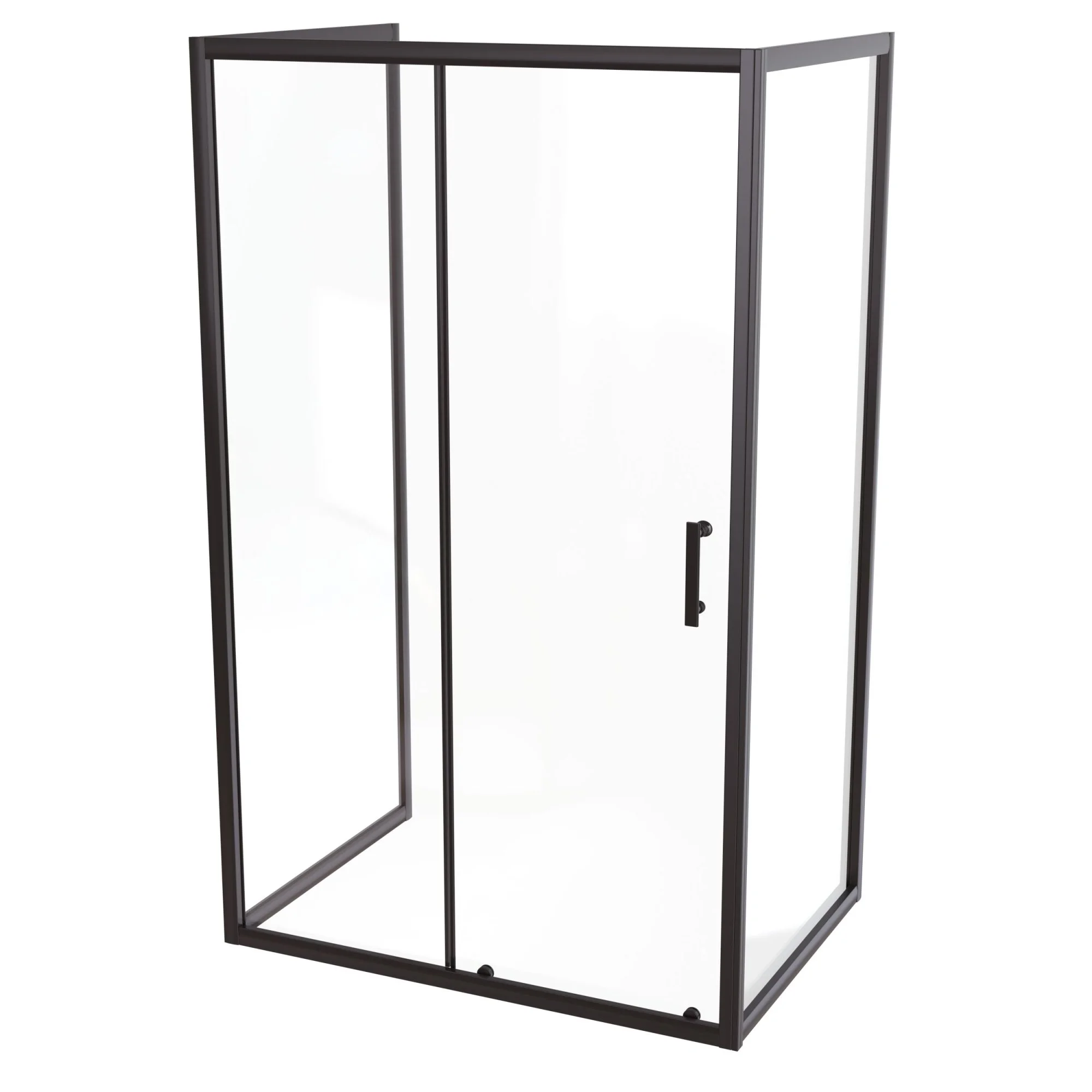 Душевой уголок Taliente KIT-TA-140/10/10-1CB 140x100x100x195см, прямоугольный, прозрачное стекло 6мм, черный Душевой уголок Taliente KIT-TA-140/10/10-1CB 140x100x100x195см, прямоугольный, прозрачное стекло 6мм, черный