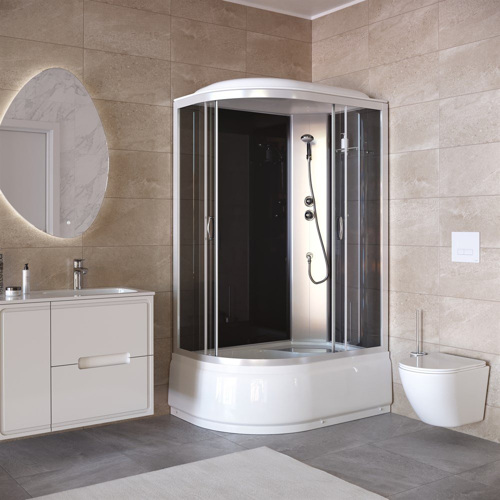 Детальная картинка товара «душевая кабина taliente 120x80x215см правая, тонированное стекло ta-12080g(r)»