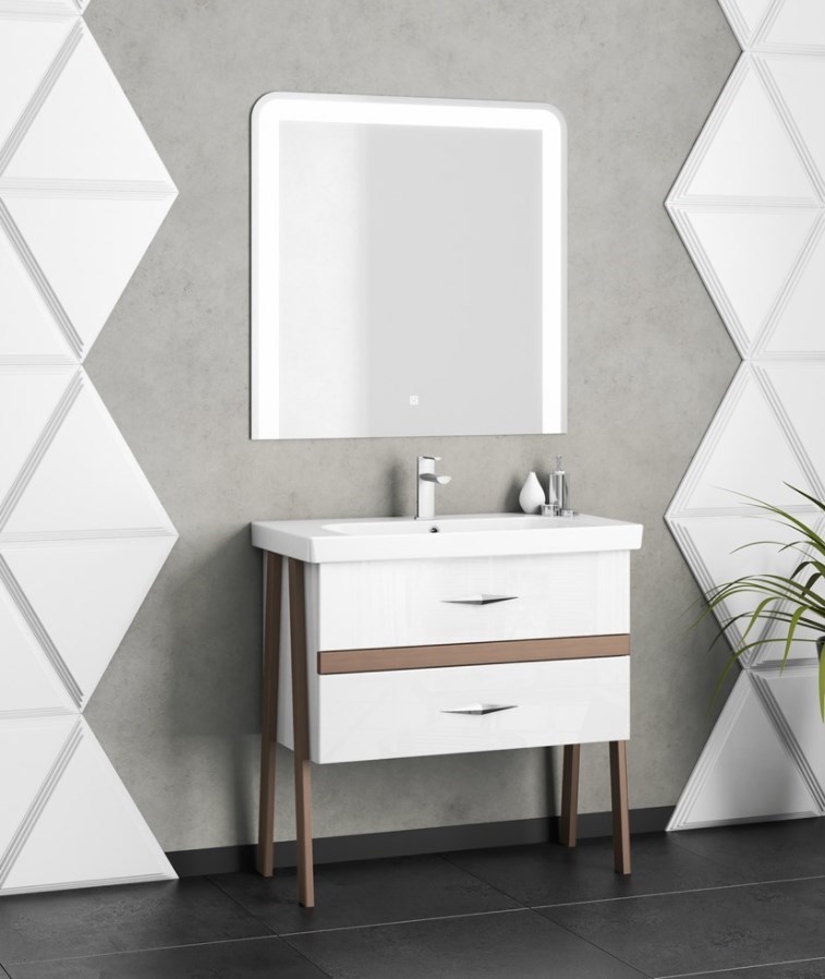 Тумба под раковину Smile Флоридо 65 белый/светлый орех Z0000012179 Тумба под раковину Smile Флоридо 65 белый/светлый орех Z0000012179