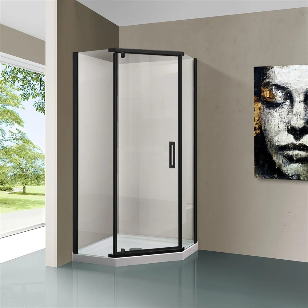 Душевой уголок Vincea Stresa VSP-1S100CLB, 1000x1000, черный, стекло прозрачное Душевой уголок Vincea Stresa VSP-1S100CLB, 1000x1000, черный, стекло прозрачное