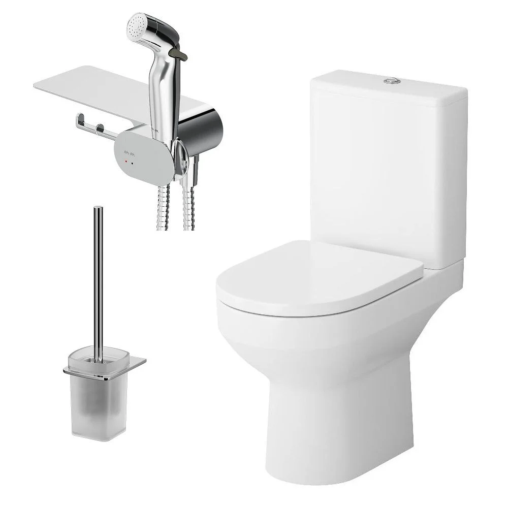 Унитаз напольный AM.PM Spirit V2.0 CK70C1804W с гигиеническим душем с сиденьем Унитаз напольный AM.PM Spirit V2.0 CK70C1804W с гигиеническим душем с сиденьем