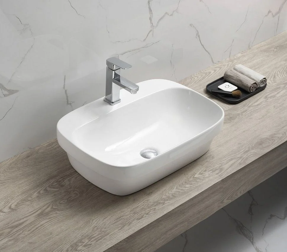 Раковина CeramaLux 78598 накладная, белый Раковина CeramaLux 78598 накладная, белый