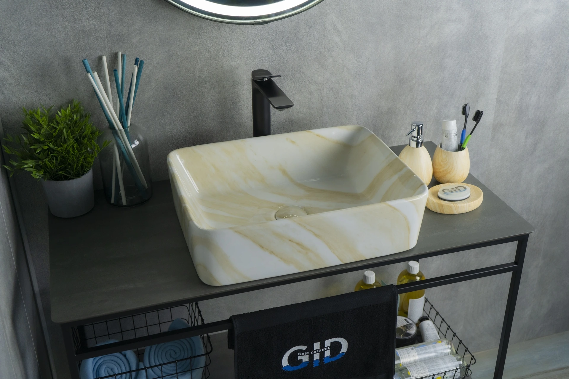 Раковина Gid Mnc600 54459 накладная под камень глянцевая 48x37x13 Раковина Gid Mnc600 54459 накладная под камень глянцевая 48x37x13