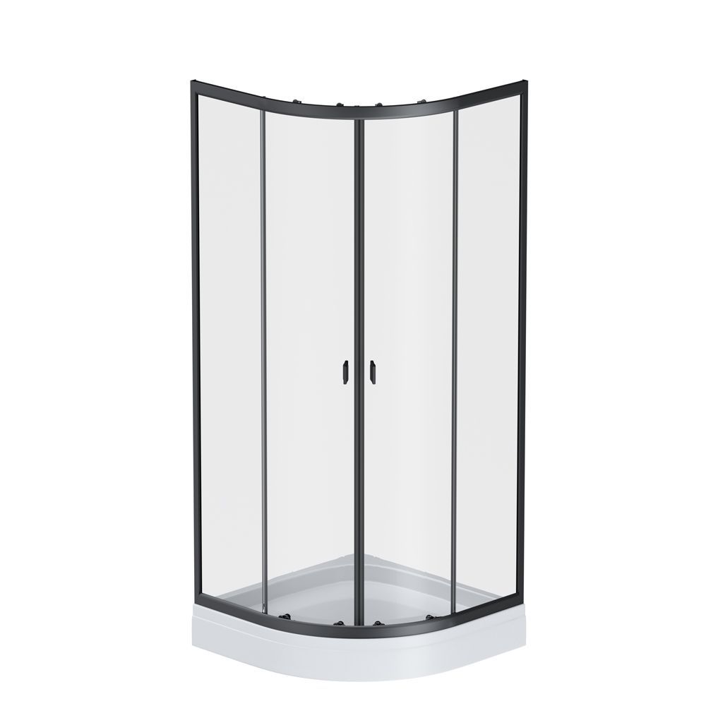 Детальная картинка товара «душевой уголок am.pm x-joy w88g-205-080bt64 twin slide, 80x80, профиль черный»
