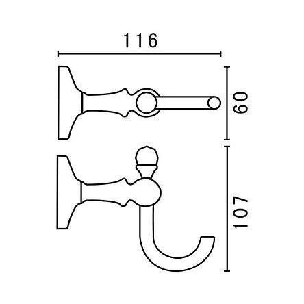 Крючок ART&MAX ANTIC AM-E-2686BL хром Крючок ART&MAX ANTIC AM-E-2686BL хром