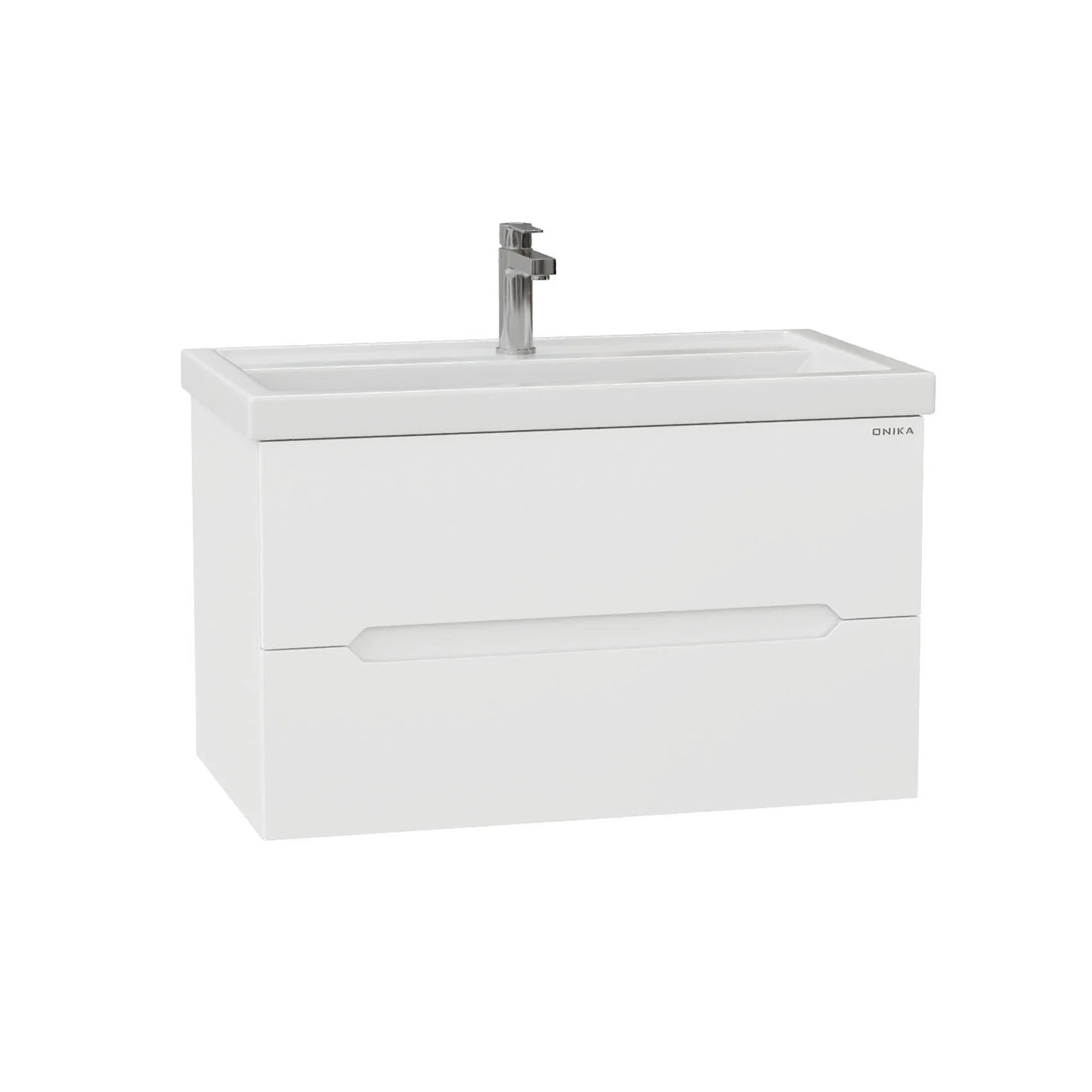 Тумба под раковину Onika Айленд 80 см 108060 подвесная, белая (для Фостер 80) Тумба под раковину Onika Айленд 80 см 108060 подвесная, белая (для Фостер 80)
