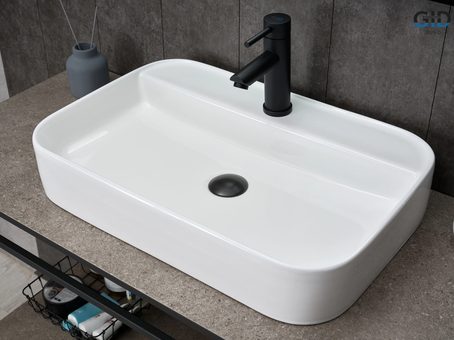 Раковина Gid N9660 51232 накладная белая 60x40x11 Раковина Gid N9660 51232 накладная белая 60x40x11