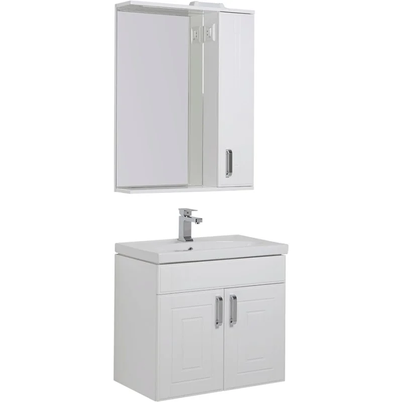 Комплект мебели Aquanet Рондо 70 белый (2 дверцы) 00195708 Комплект мебели Aquanet Рондо 70 белый (2 дверцы) 00195708